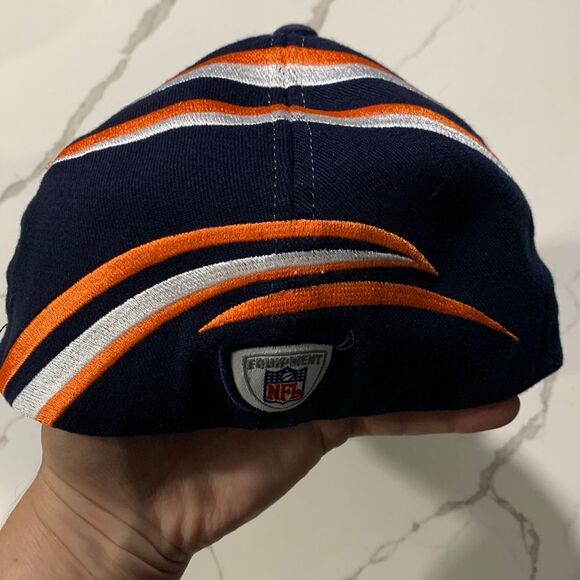 Chicago Bears NFL Baseball Hat Wrap Around Coloring Rare Navy Blue Reebok - Picture 2 of 7